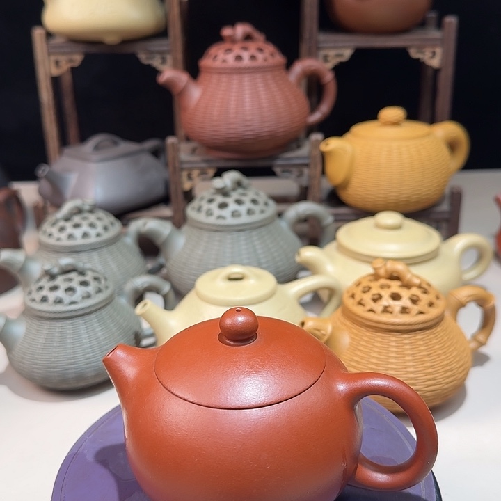 茶壶紫砂原矿朱泥西施