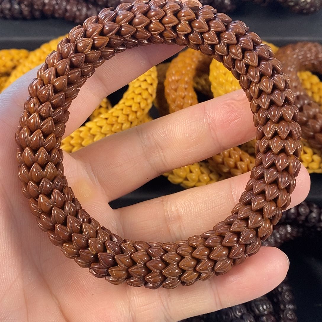 紫金鼠手串原色莲花15