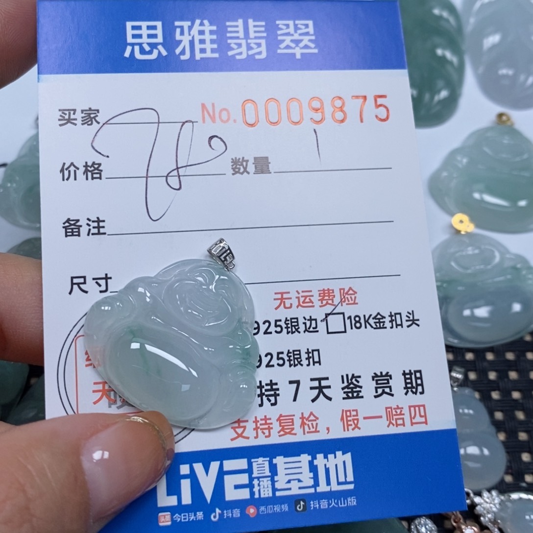 翡翠颈饰未镶嵌天然缅甸翡翠
