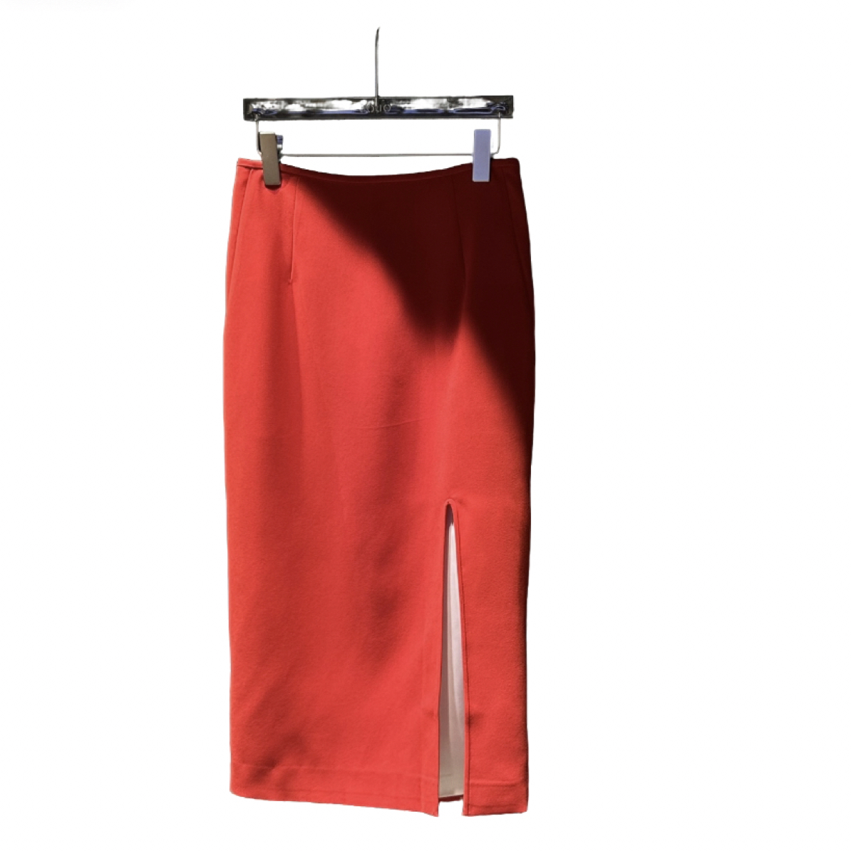 LA MAISON JADE 玉琼混纺前侧开气直筒半裙