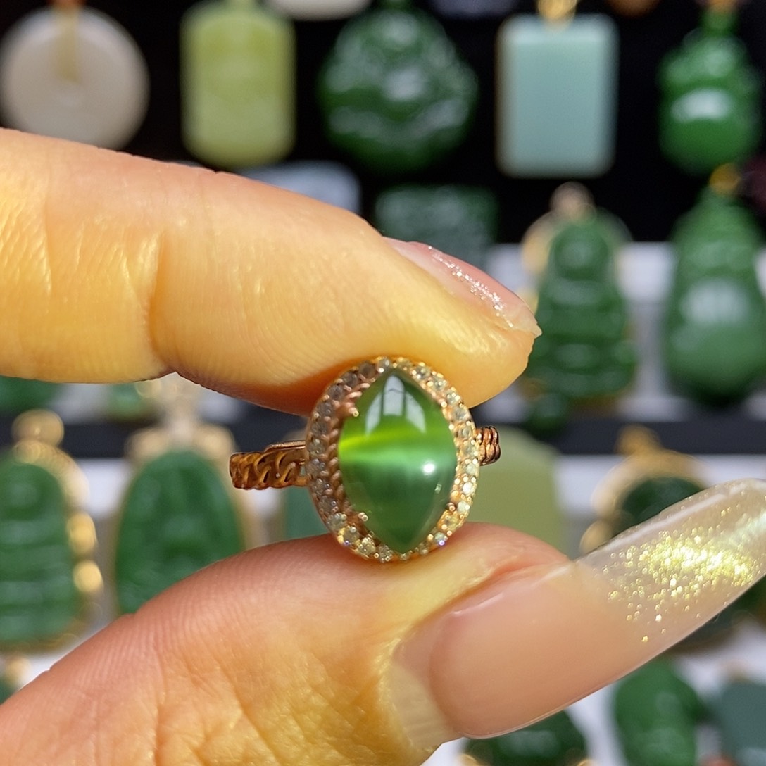 和田玉颈饰银S925镶嵌