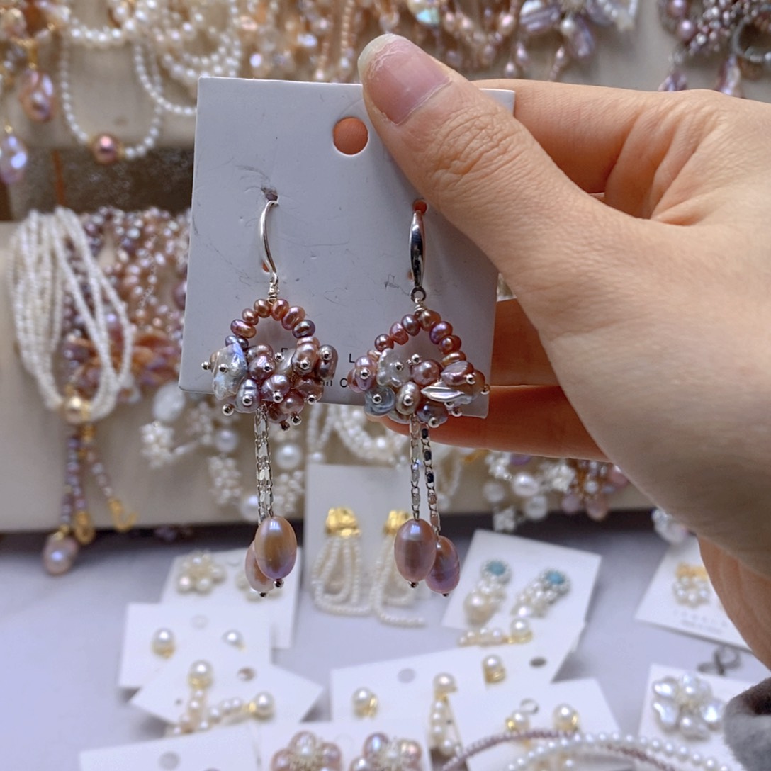 淡水珍珠耳饰未镶嵌