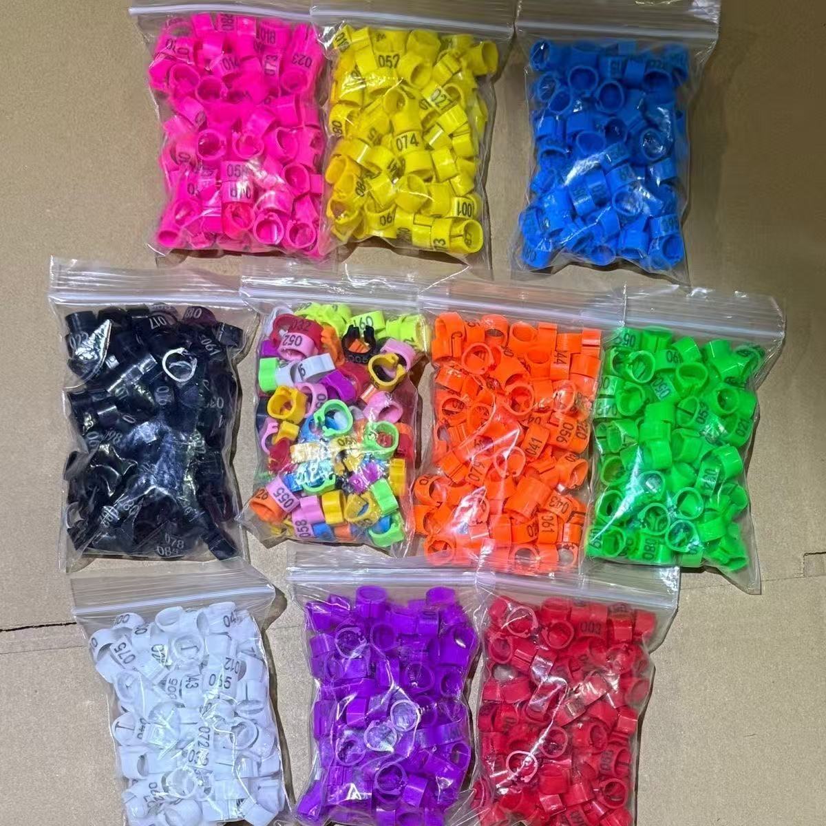 鸽子脚环多颜色识别环赛鸽专用防脱扣不断裂塑料卡环