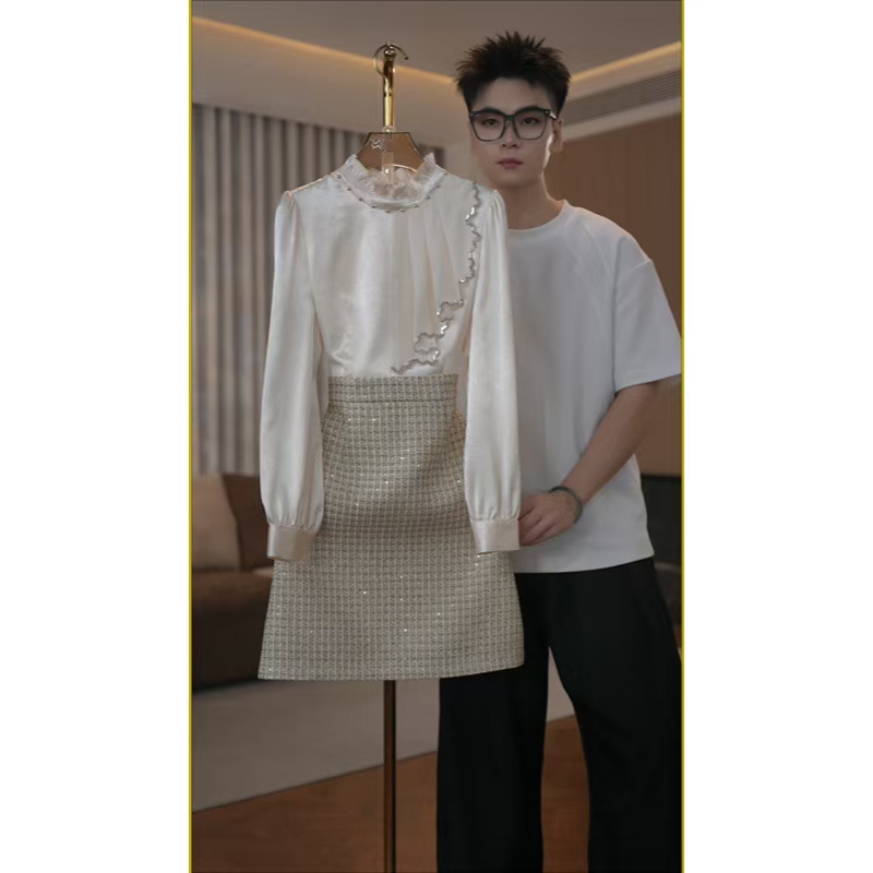 【蒂妮佳】3067品牌女装高贵气质显瘦长袖连衣裙