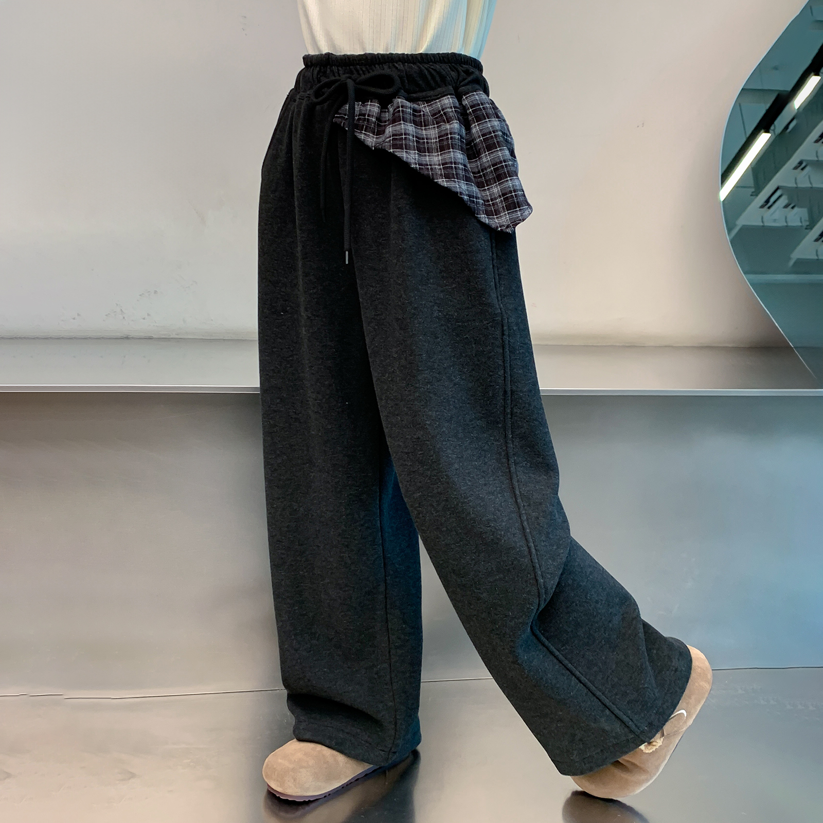 女童裤子秋冬款2025新款洋气童装加绒加厚直筒裤儿童休闲裤Q14086