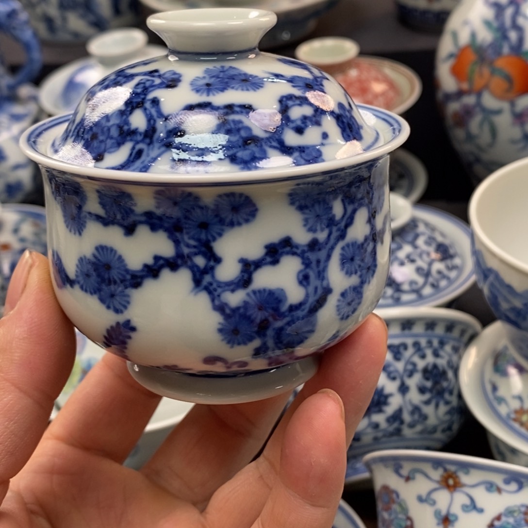 景德镇柴窑元宝盖碗