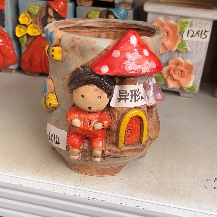 粗陶材质多肉花盆