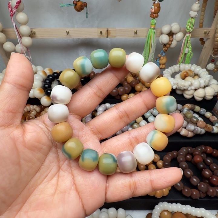 菩提根/象牙果手串卡13干磨