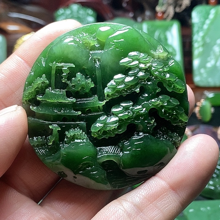 和田玉（碧玉）挂件未镶嵌