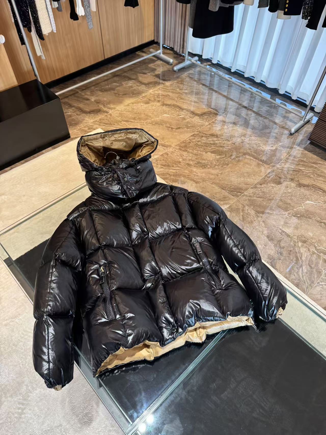 WW2024新款女士时尚休闲黑色冬季外套