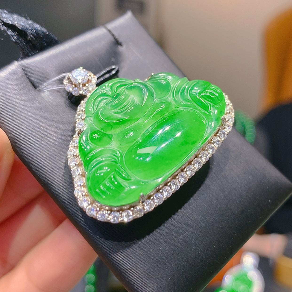 【闪购商品】翡翠颈饰银S925镶嵌8柒姐