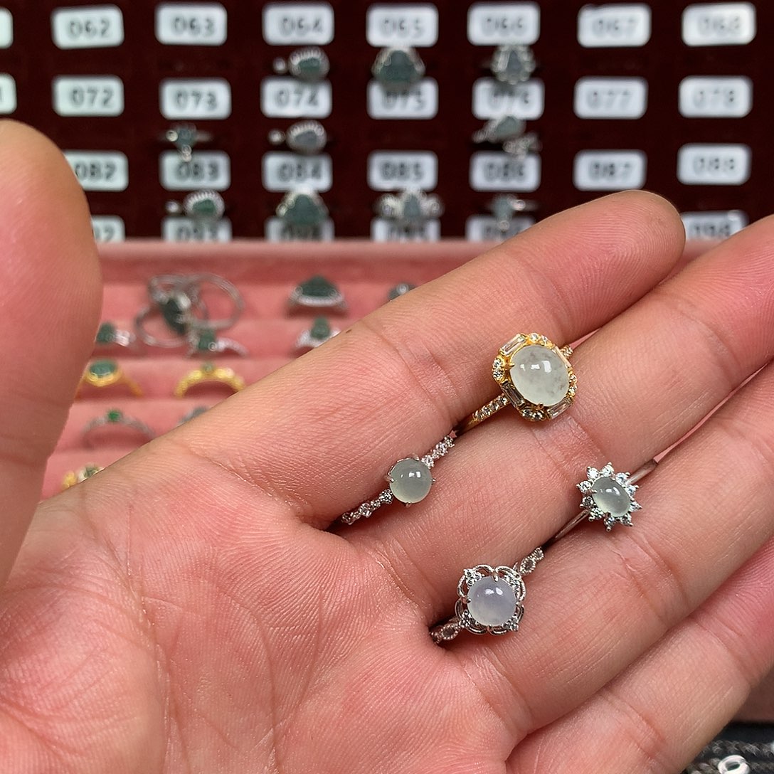 P***y翡翠银S925镶嵌戒指30