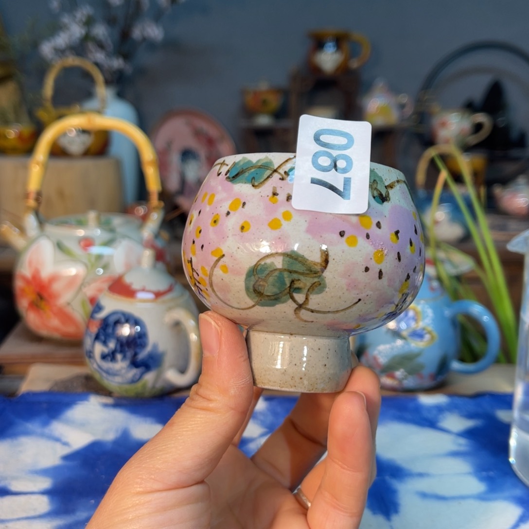 杯素浅陶瓷手工手绘