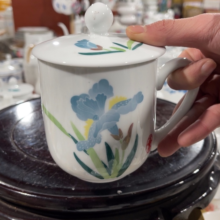 醴陵釉下高温瓷器手绘办公杯