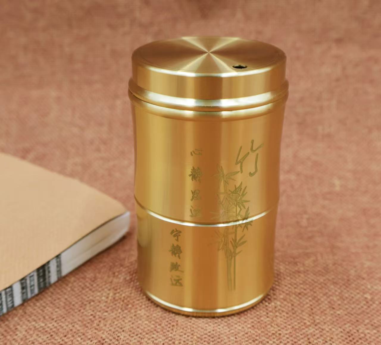 优选（节节高升）铜工艺牙签罐装饰摆件