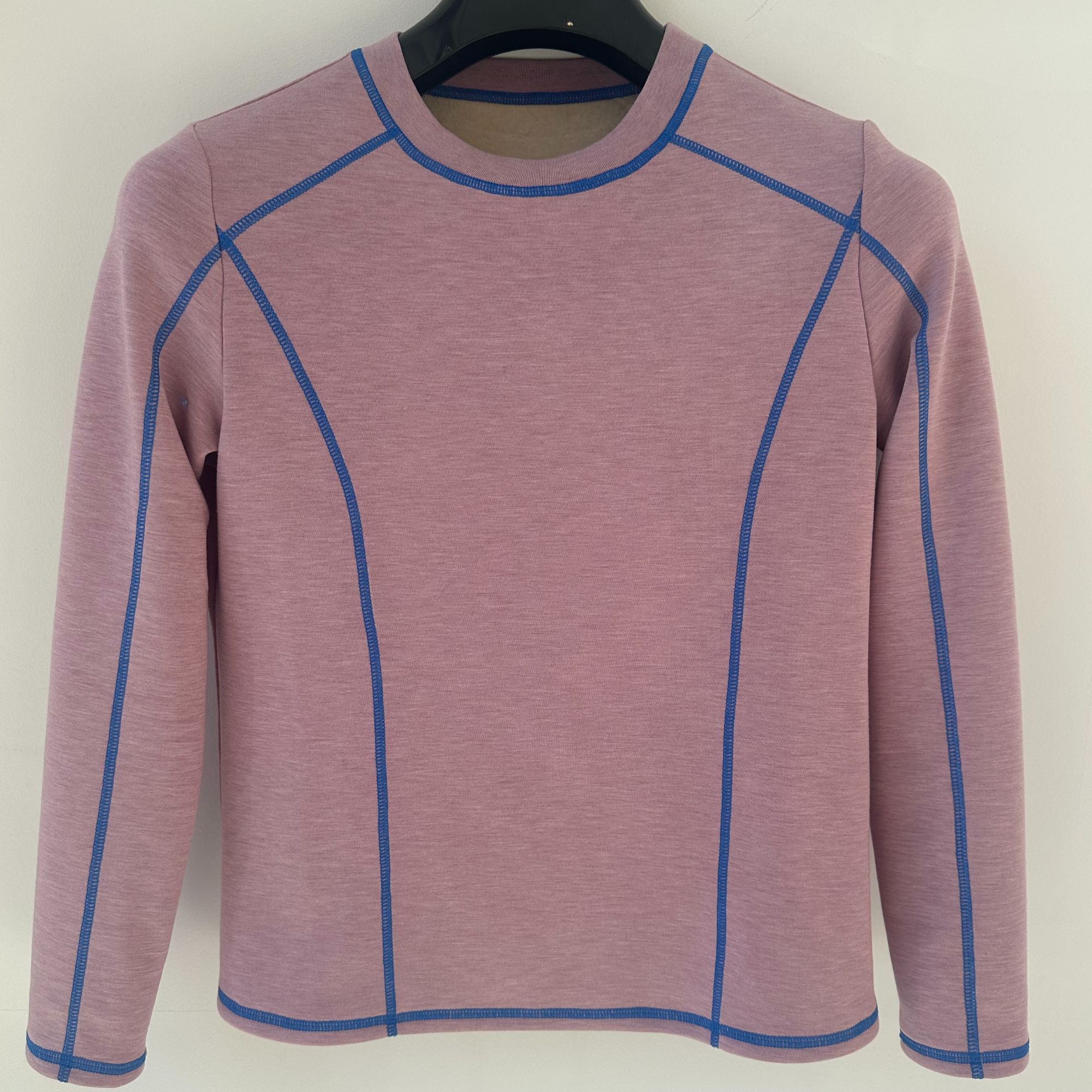 JW-【柞蚕丝运动服】女士圆领体恤长袖2025秋冬百搭亲肤时尚拼接