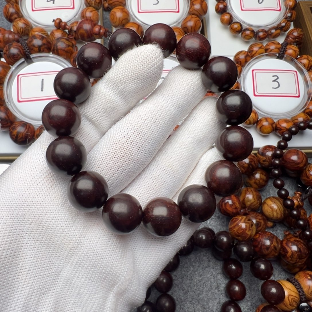 弯***航手串/手链檀香紫檀（小叶紫檀）1.5小叶紫檀手串