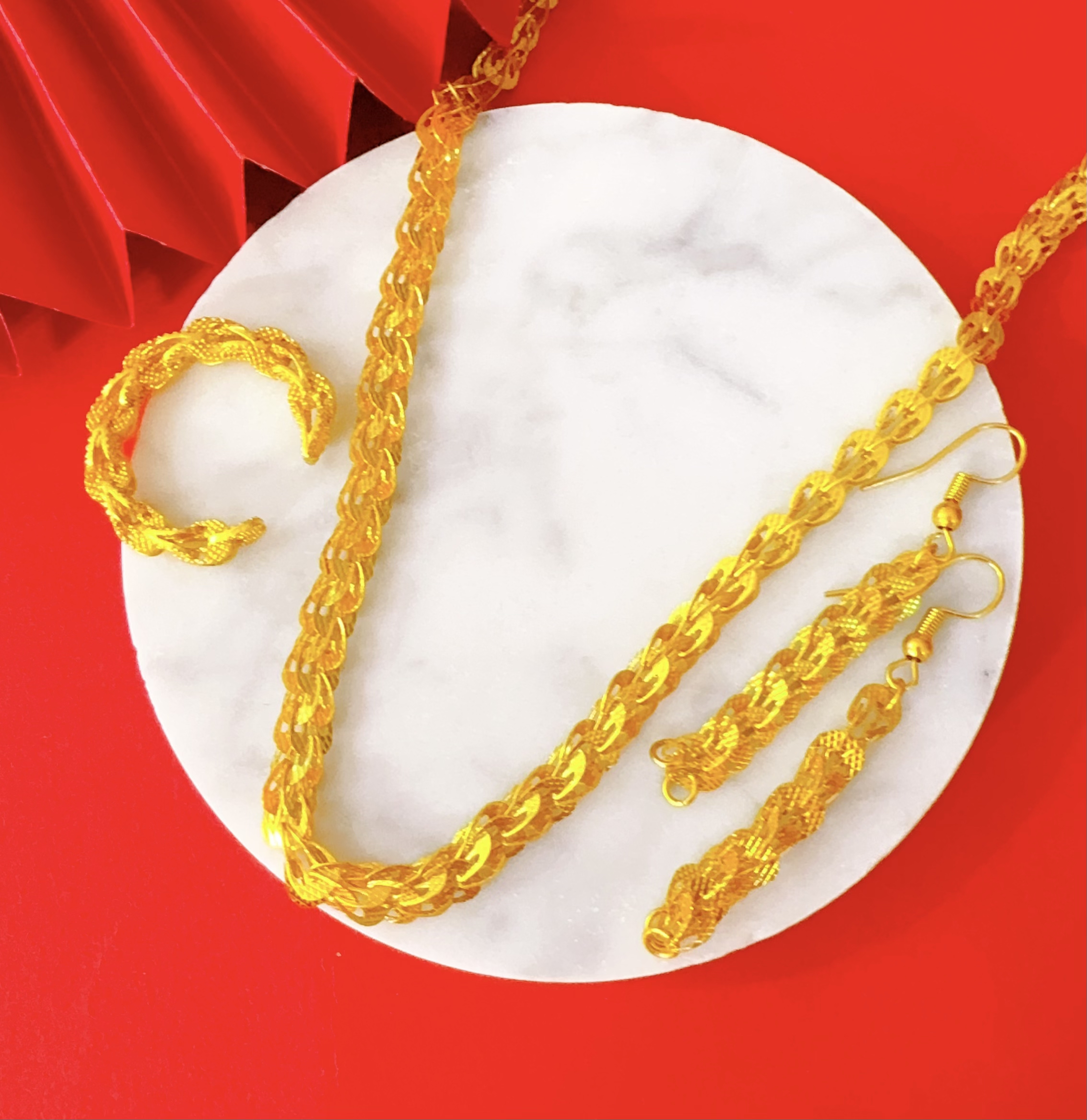 铜合金项链 铜合金 新款376凤尾耳环项链戒指 复古nipal