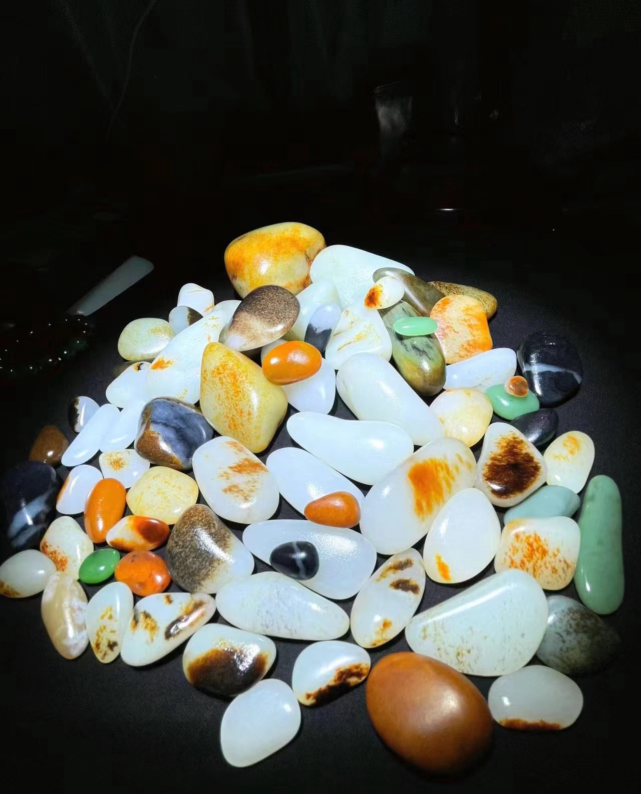 和田玉小手串手链吊坠手把件珠宝奇石