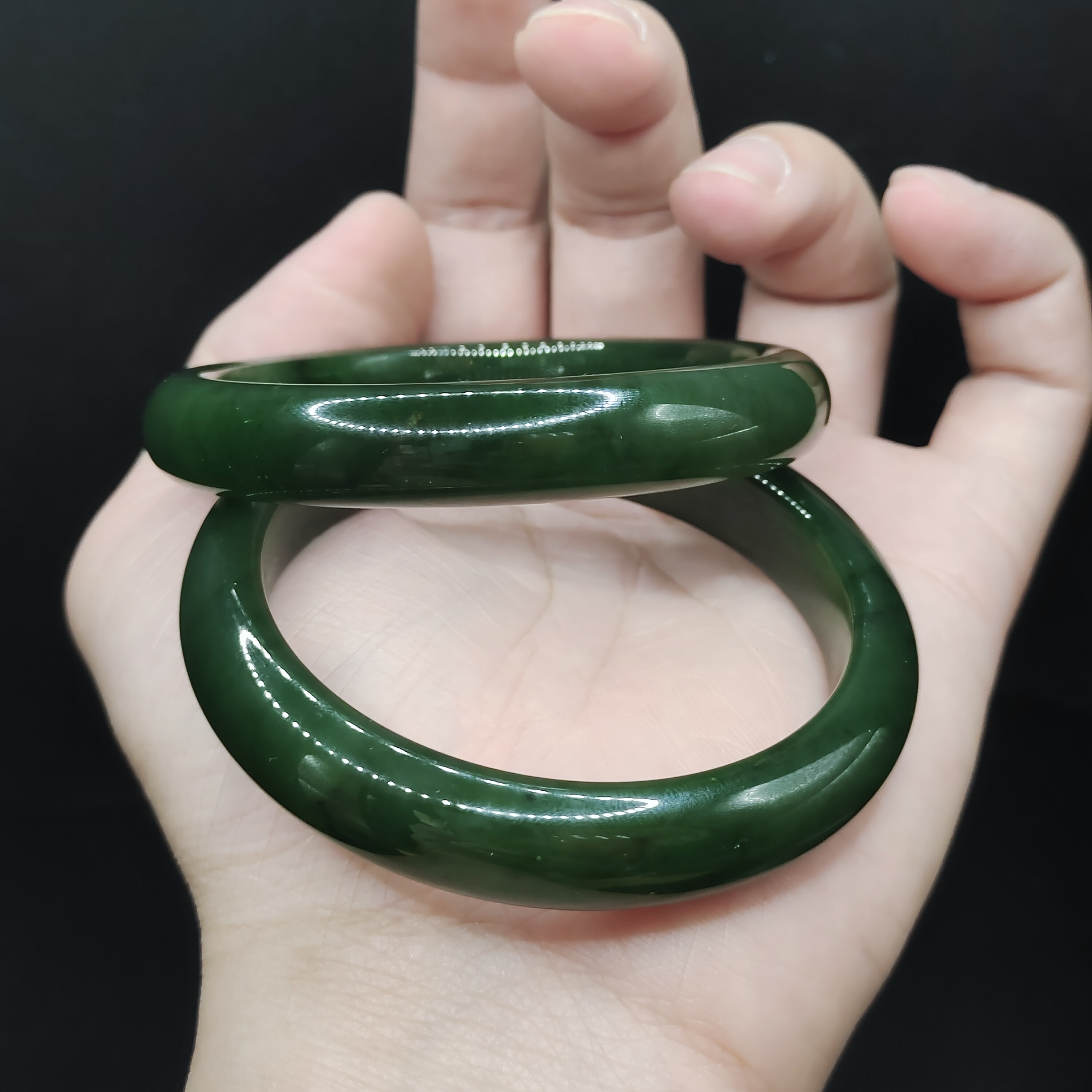 【老三珠宝】和田玉宽条手镯LW23【多样性发其一】圈口50-62mm