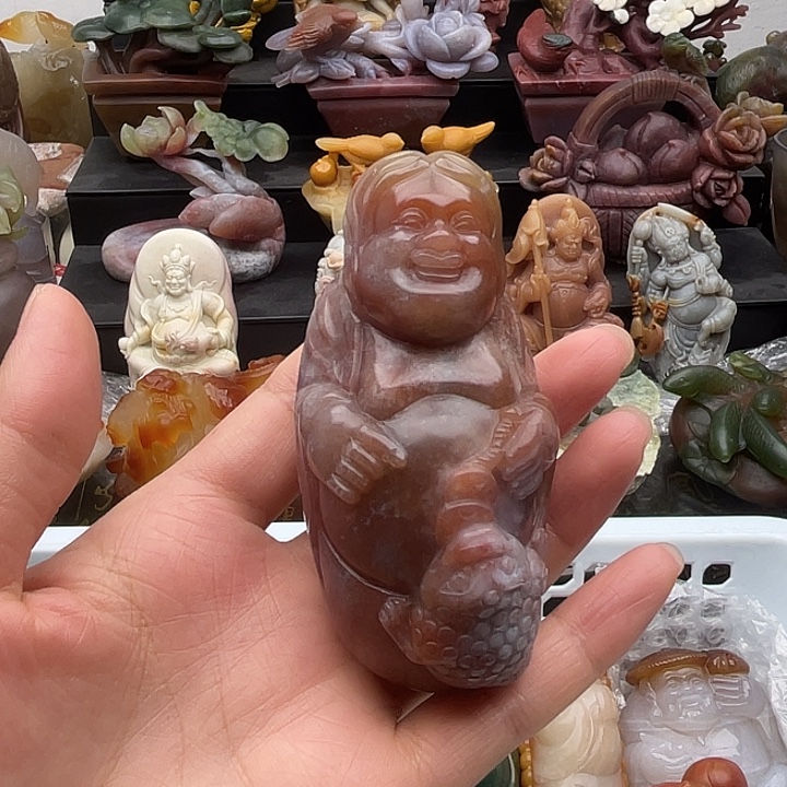 石英质玉未镶嵌手把件