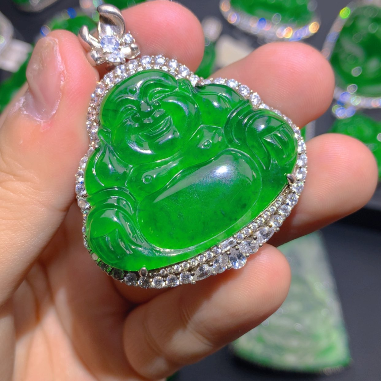 【闪购商品】翡翠颈饰银S925镶嵌1111111111
