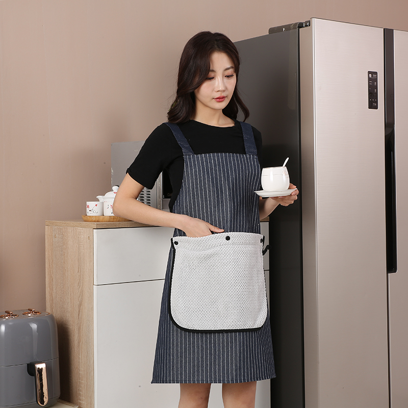 可擦手围裙厨房家用新款防脏高级感年轻款女做饭餐饮专用水油男士