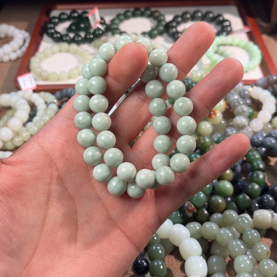 和田玉未镶嵌手链拍一发一