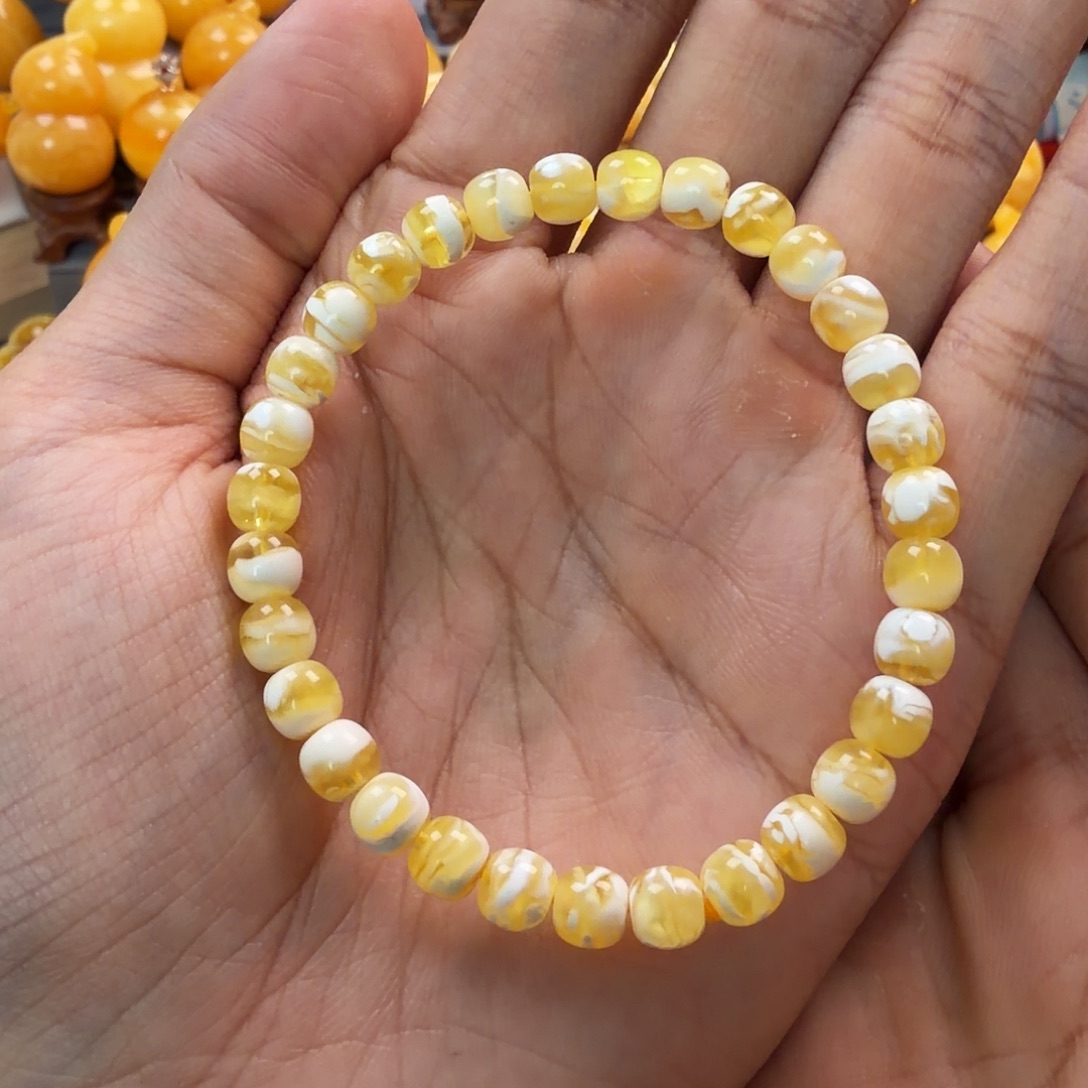 琥珀未镶嵌珠宝奇石6.5mm