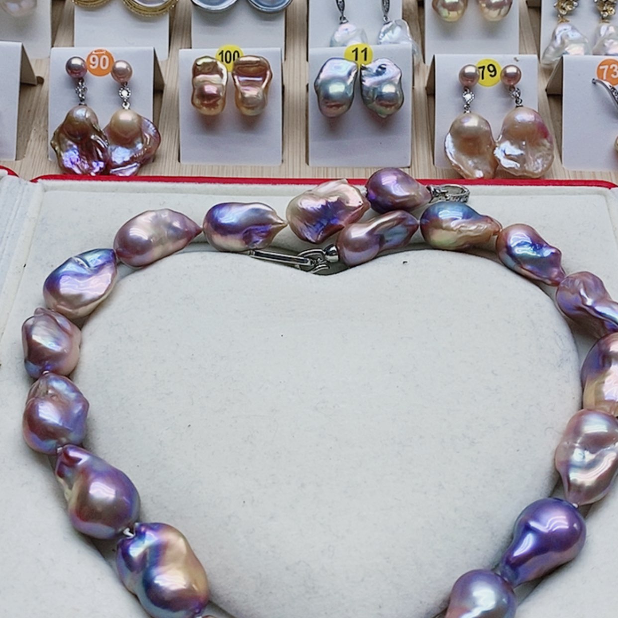 【闪购商品】淡水珍珠耳饰银S925镶嵌刘*分