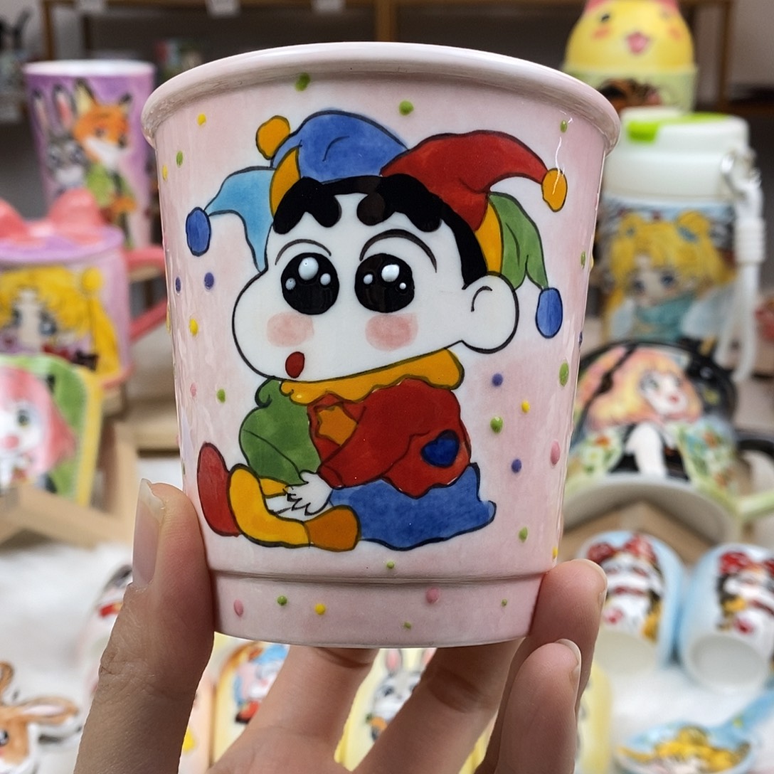 瓷片董董文创手绘陶瓷