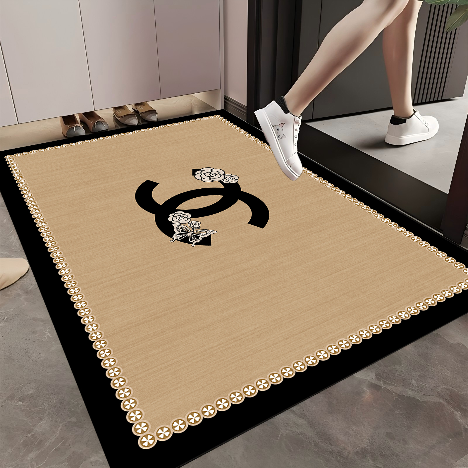 【70*100cm】地毯客厅轻奢高级感沙发茶几地垫入户免洗卧室Z2210