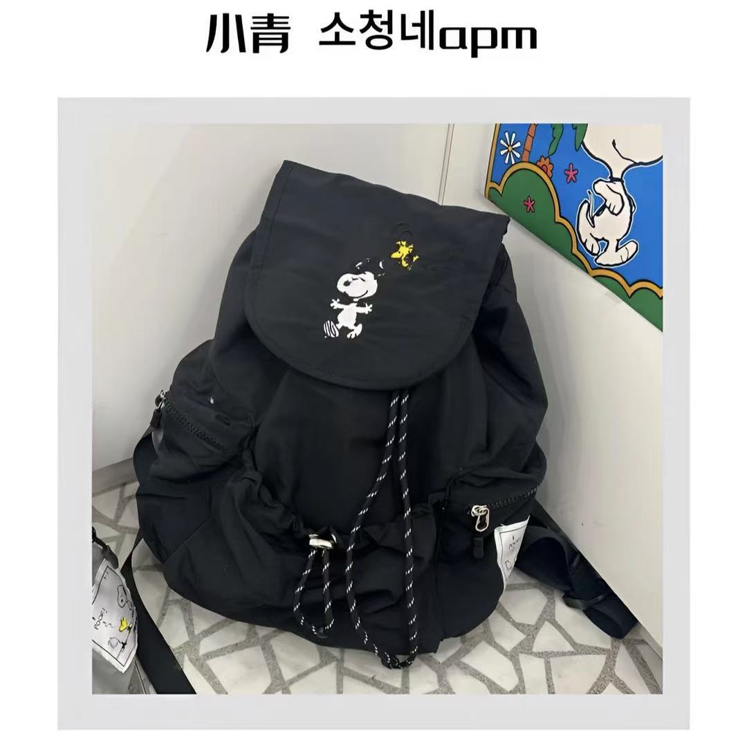 韩国东大门 金鱼史努比双肩包
