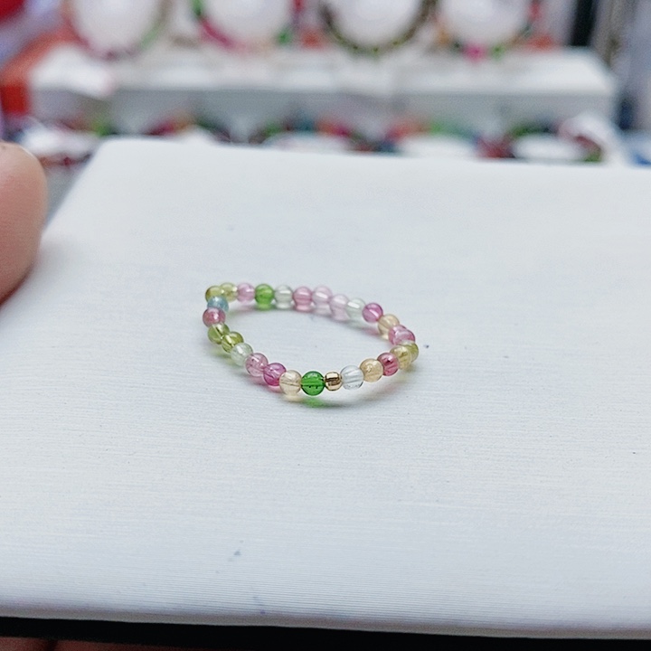 碧玺戒指18K金镶嵌9号