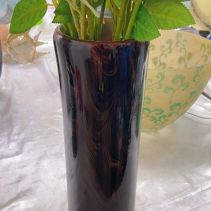 琉璃花瓶高30直径10