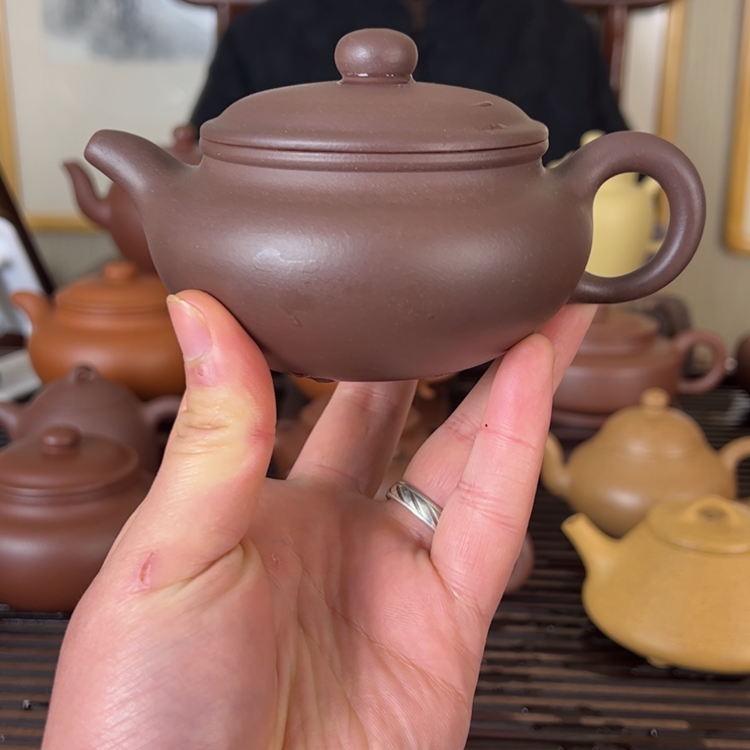 紫砂茶壶東**亮仿古半手工紫泥230c