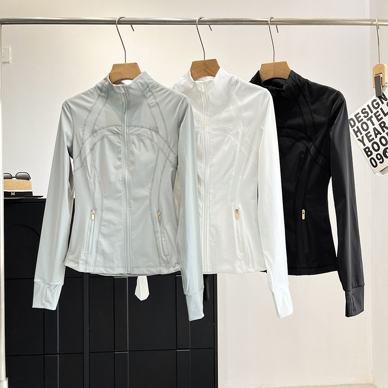 2025年夏季新款立领夹克女士健身运动修身瑜伽服柔软外套修身春秋