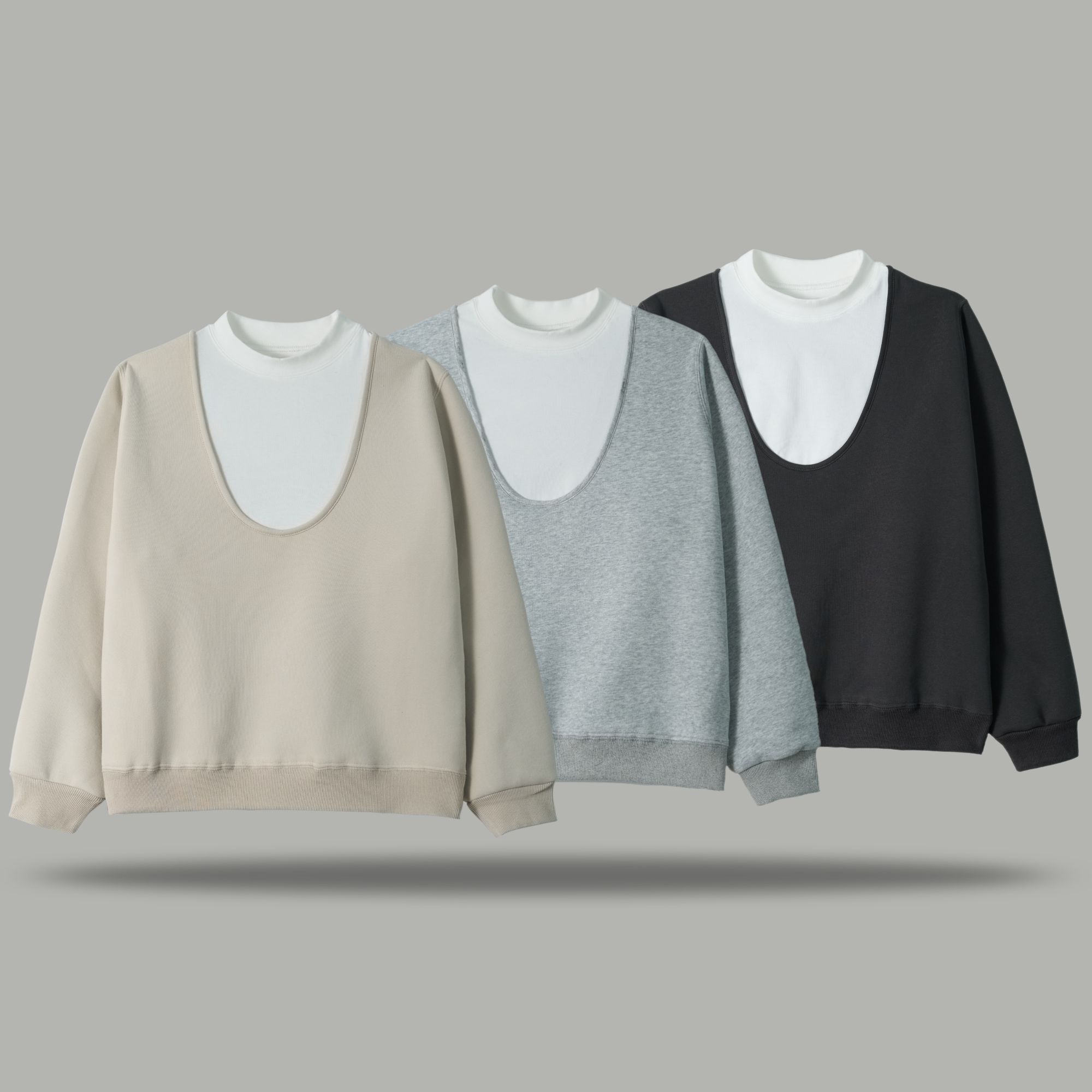 华棉420克奥粒绒【冬款女款】正肩圆领卫衣5269J