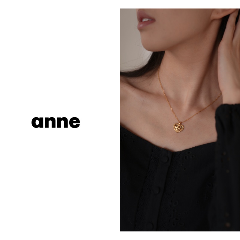 铜合金吊坠 【赫拉小姐】韩国爱心天使吊坠项链时尚百搭小众锁骨链