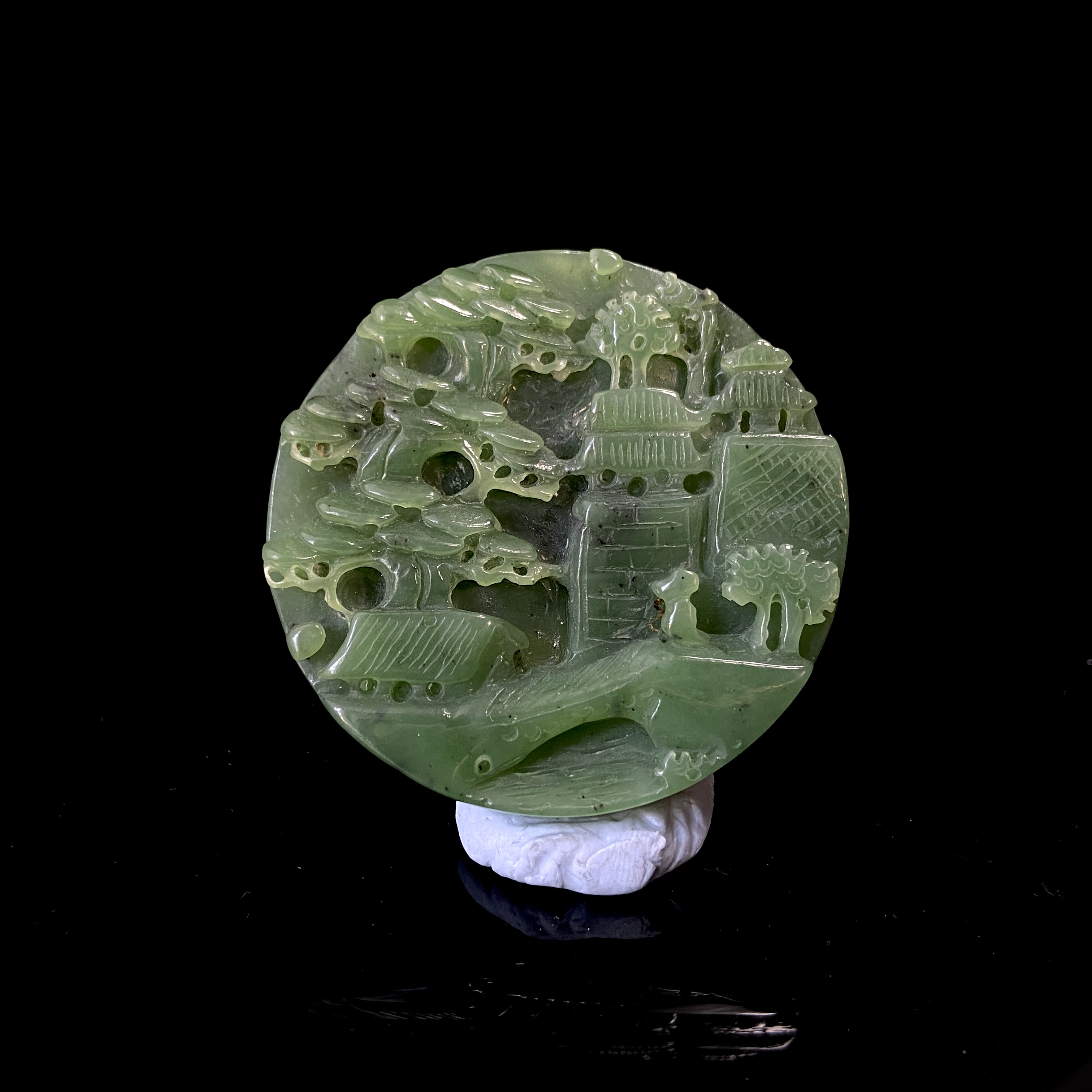 GY0050和田玉山水牌