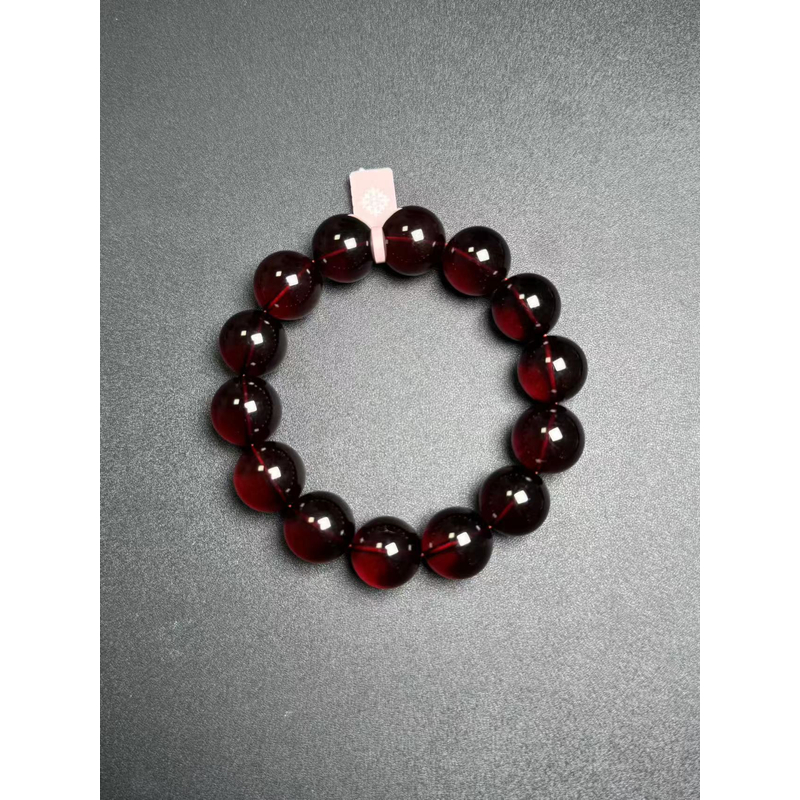 【非遗珍宝】缅珀血珀圆珠琥珀手串 约14mm （多样性发其一）