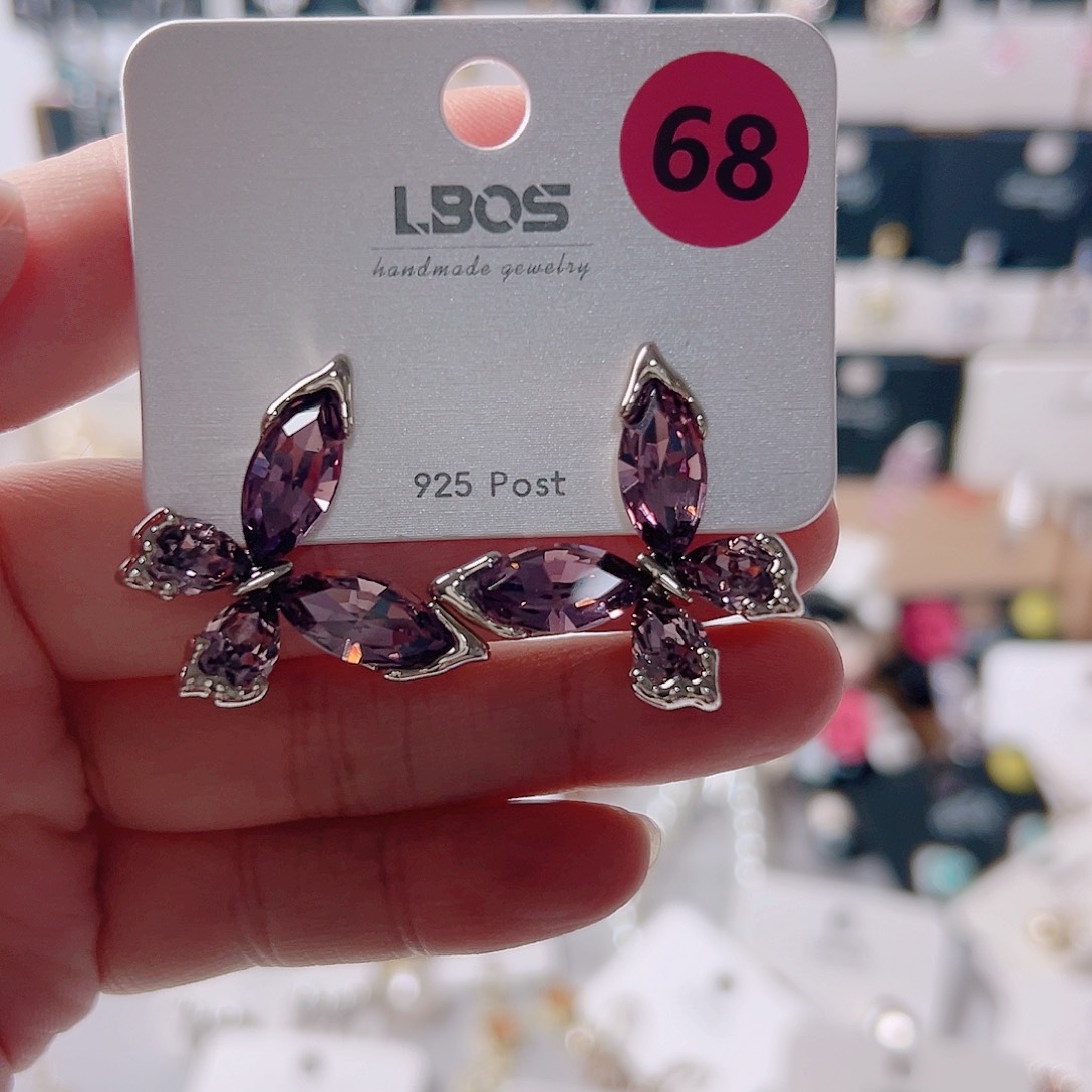 锆石纯铜合金耳环