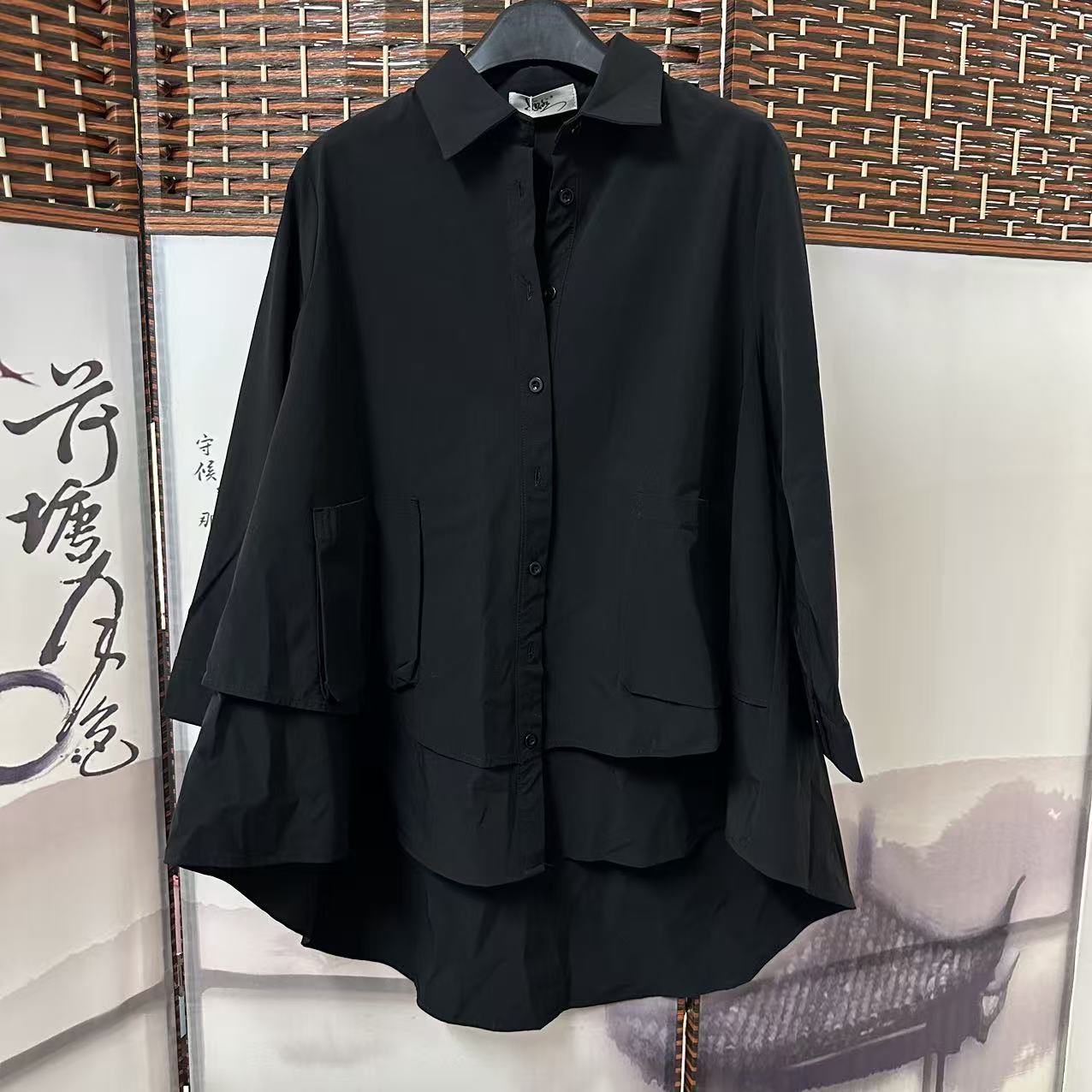 孤品样衣衬衫--衬衫大摆速干宽松上衣6226