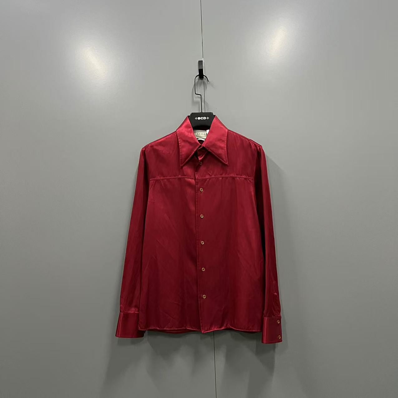 99新 GUCCI/古驰 jp131 骷髅丝绸衬衫 44码 005880