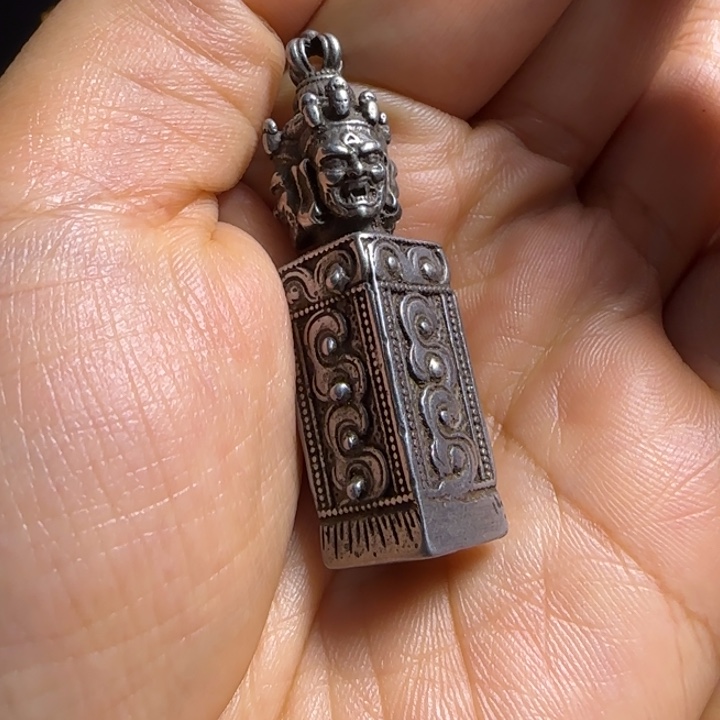 火***足银羽毛纯银三念佛挂件首饰