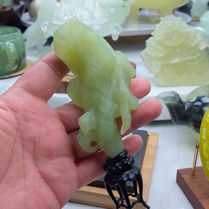 岫玉四大名玉摆件未镶嵌