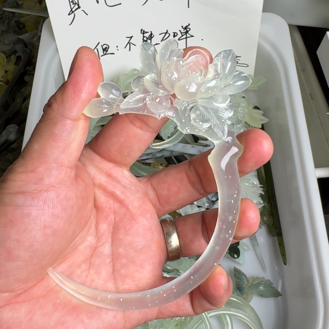 未镶嵌蛇纹石玉发饰