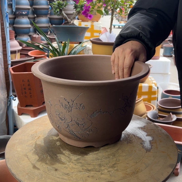 紫砂30平角金钟口径30×20