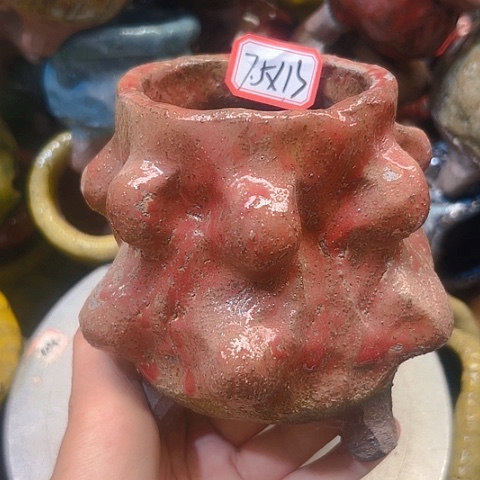 粗陶花盆手工花盆制作就这样