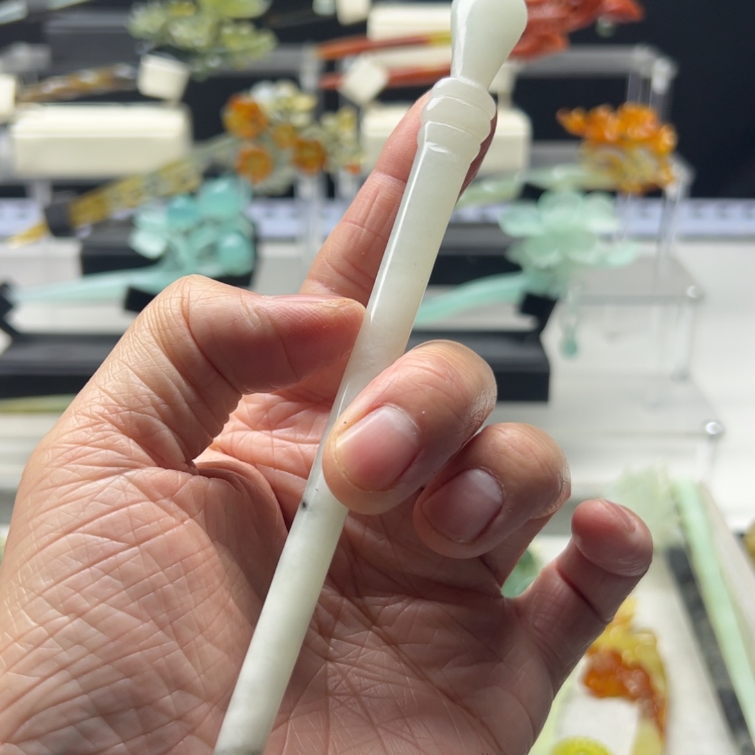 岫玉福利发簪未镶嵌